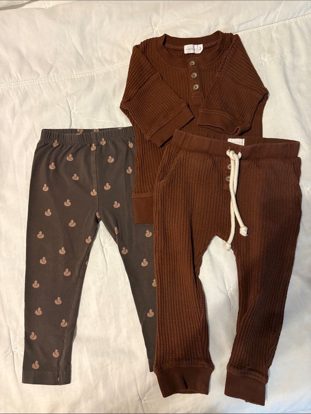 Jamie Kay waffle and fox bundle 2yr organic cotton